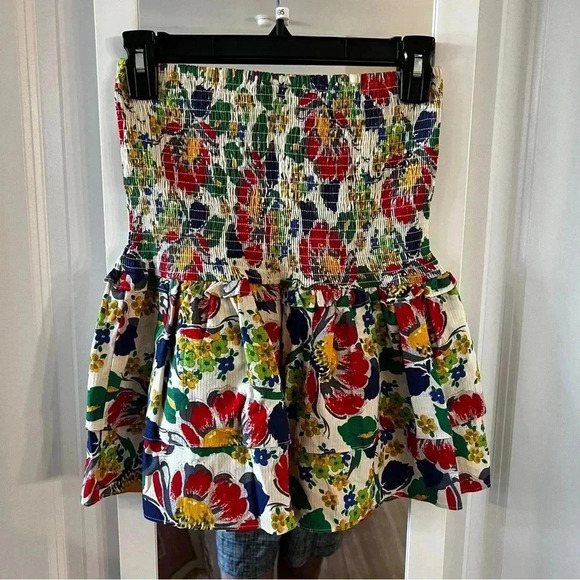 Cecilie Copenhagen Floral Ruched Tess Skirt Size Small - Picture 4 of 6
